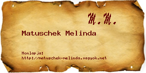 Matuschek Melinda névjegykártya